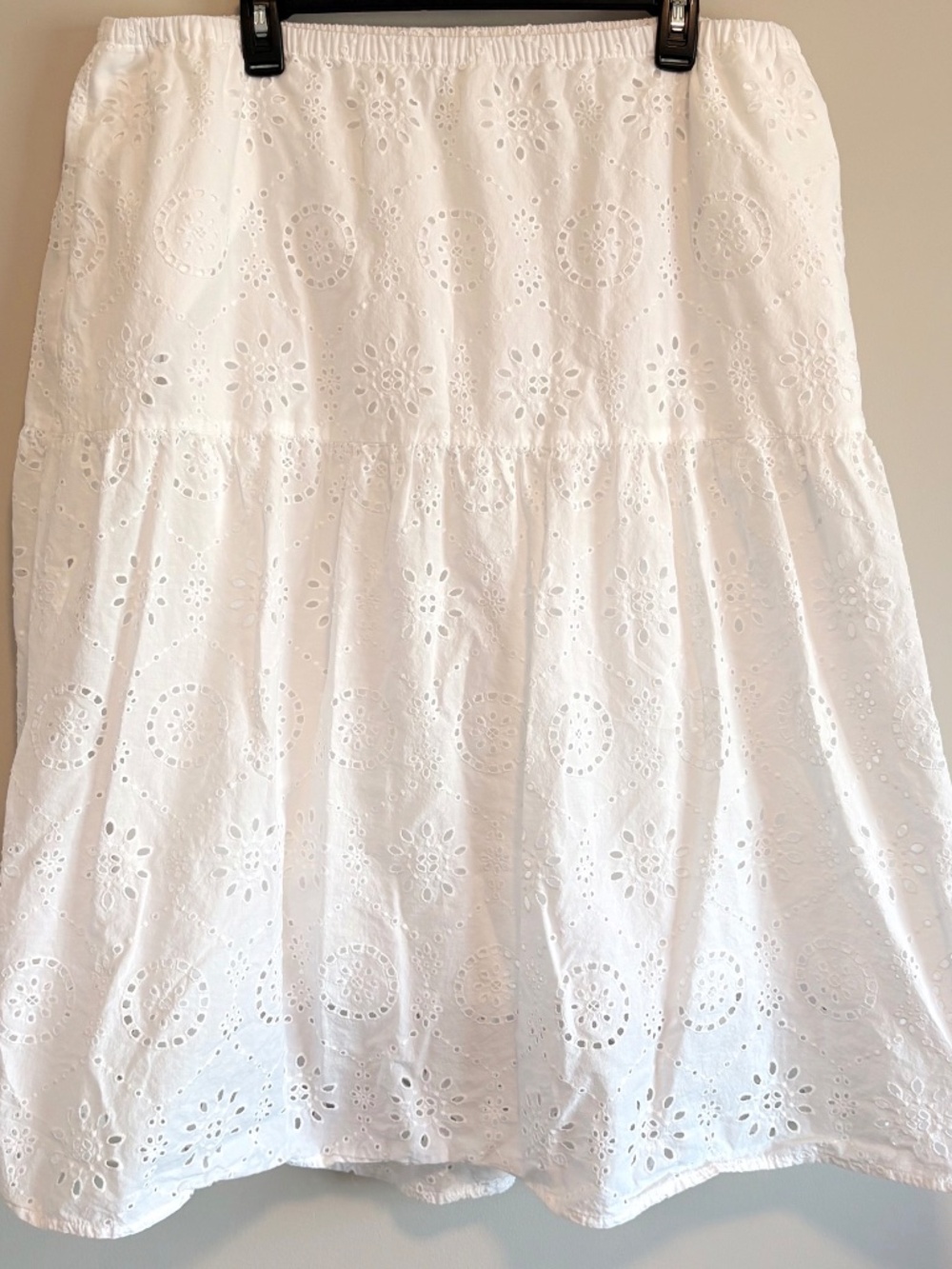 a new day White Eyelet Tiered A-Line Skirt